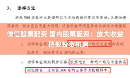 微信股票配资 国内股票配资：放大收益，把握投资机遇