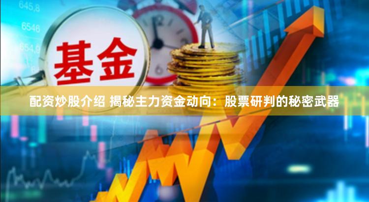 配资炒股介绍 揭秘主力资金动向：股票研判的秘密武器
